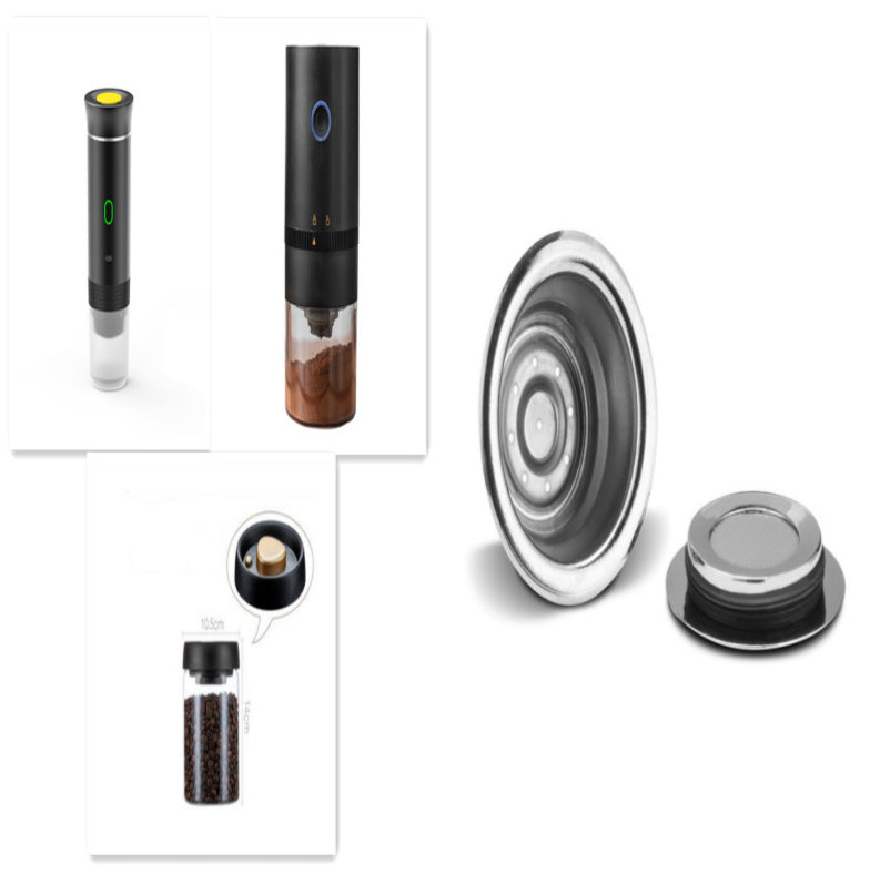 Portable Coffee Machine – 3-in-1 Espresso Maker with Grinder - Raifaonline