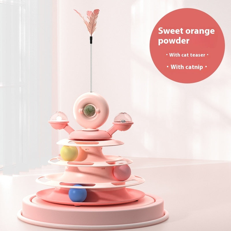 Cat Toy Tower with Rolling Balls - Raifaonline