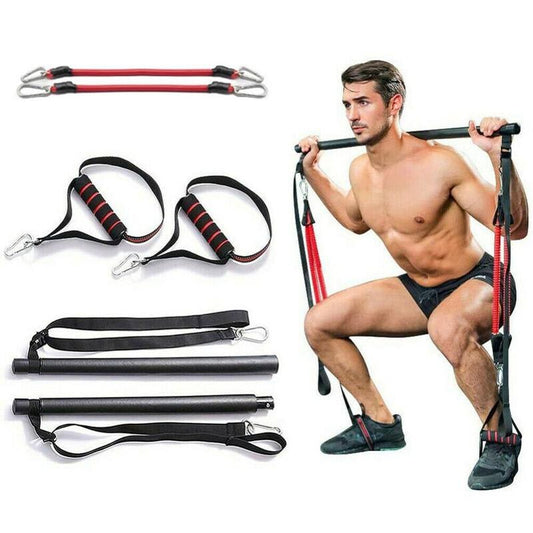 Pilates Bar Kit with Resistance Bands for Home Gym Workouts - Raifaonline