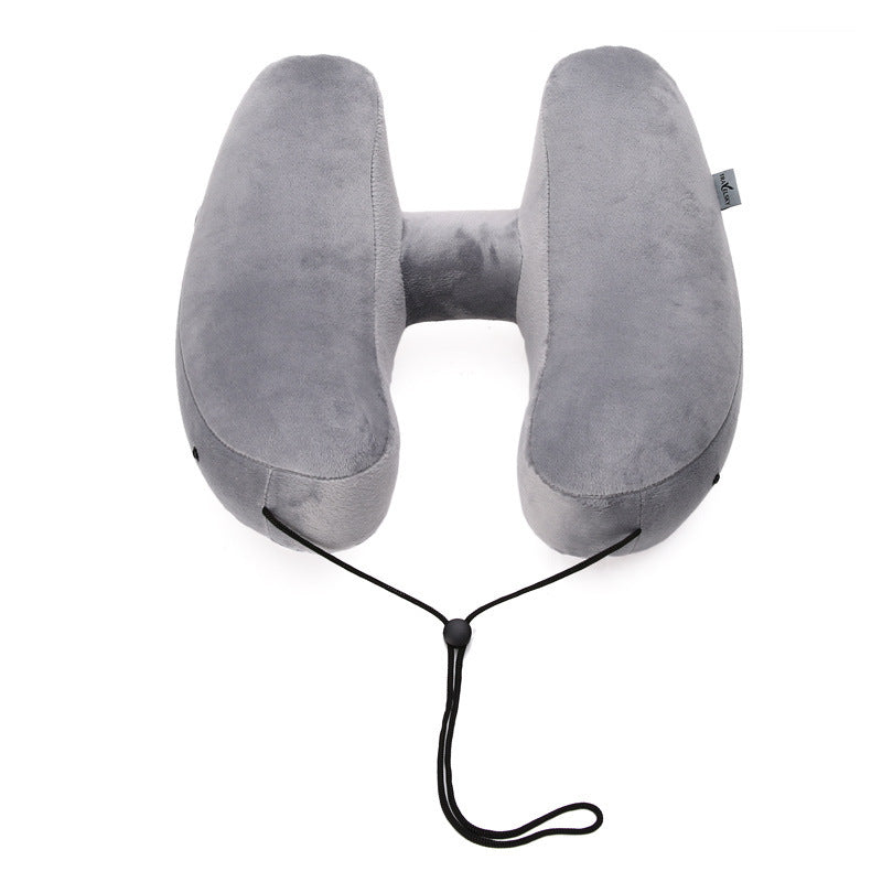 Inflatable Travel Pillow with Hood for Neck Support - Raifaonline
