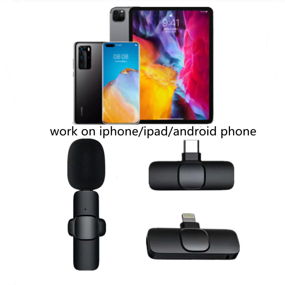 Wireless Lavalier Microphone Portable Audio Video Recording Mini Mic - Raifaonline