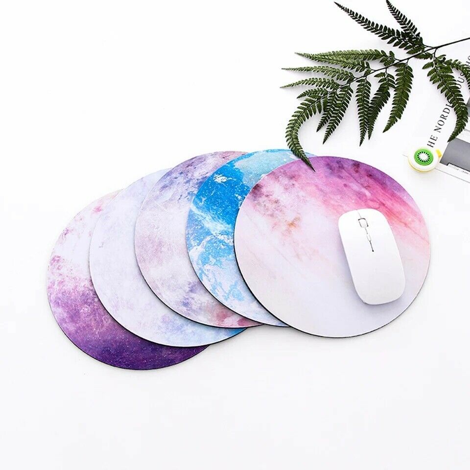 Space Round Mouse Pad PC Gaming Non Slip Mice Mat - Raifaonline