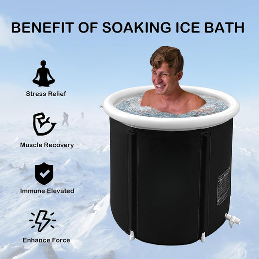Foldable Ice Tub for Cold Water Therapy and Fitness Recovery - Raifaonline