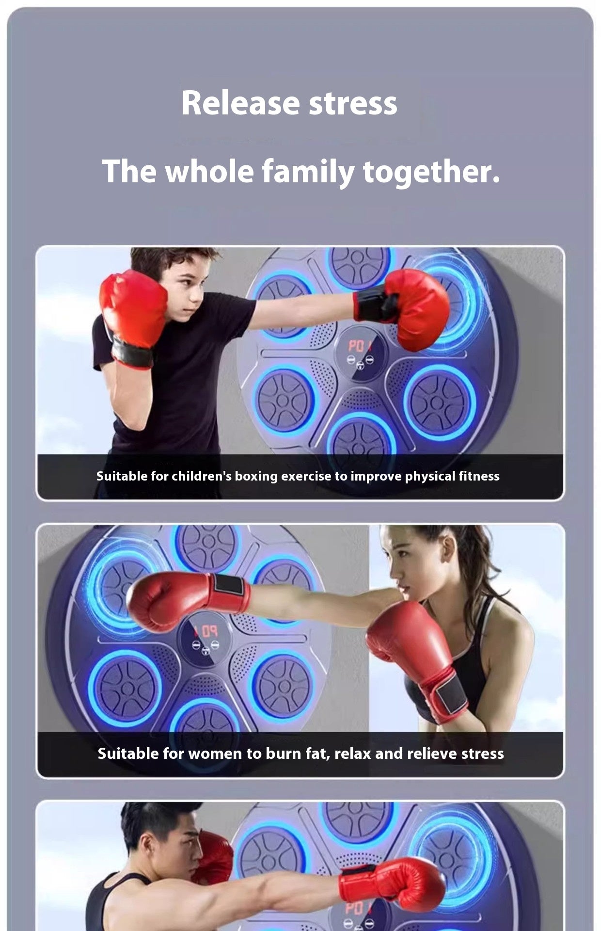 Music Boxing Machine with RGB Light and Bluetooth - Raifaonline