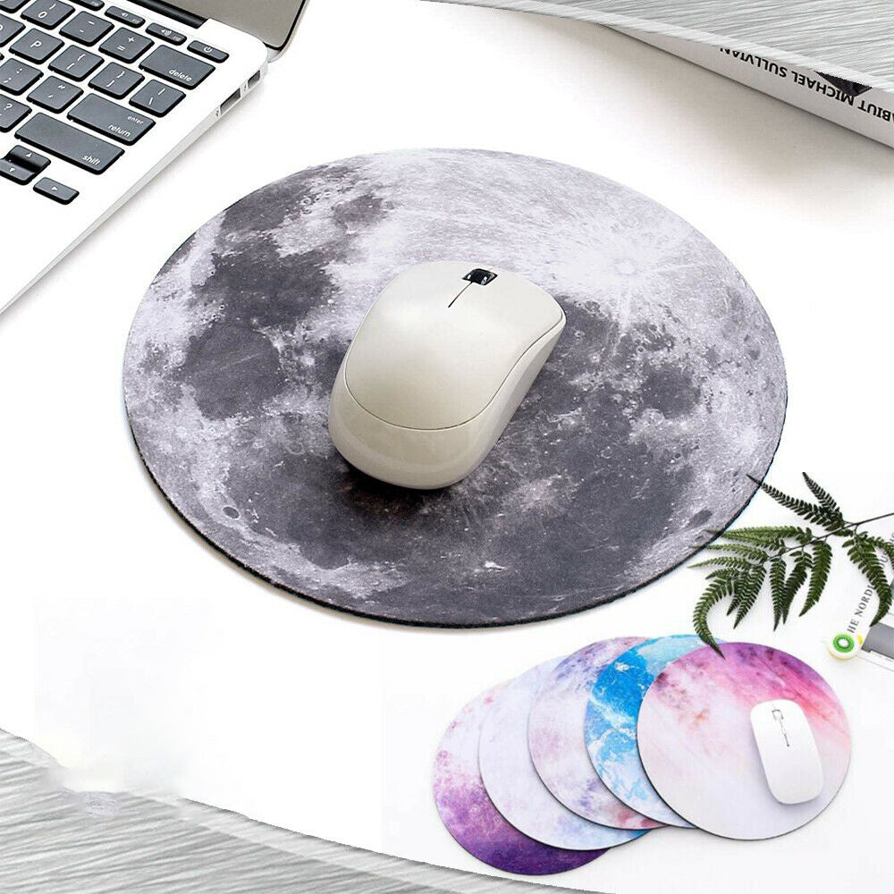 Space Round Mouse Pad PC Gaming Non Slip Mice Mat - Raifaonline