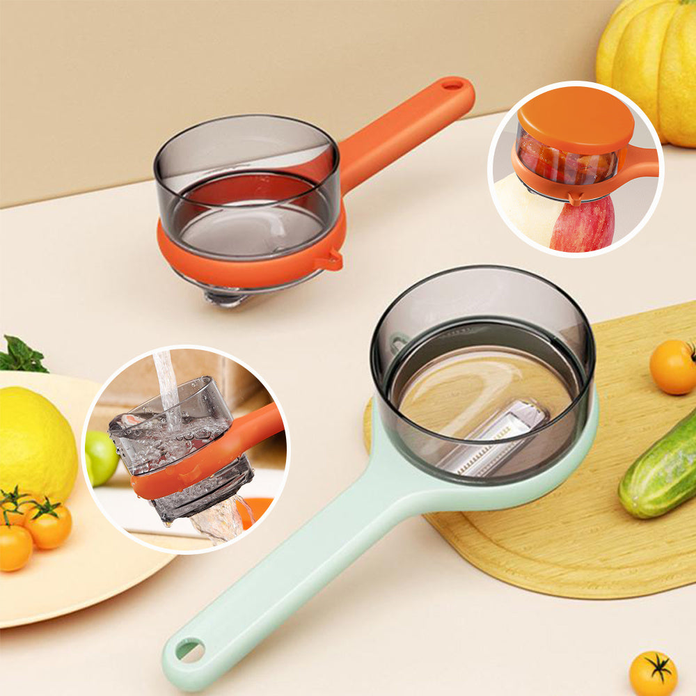 Kitchen Peeler with Storage Bucket and Scratcher Tool - Raifaonline