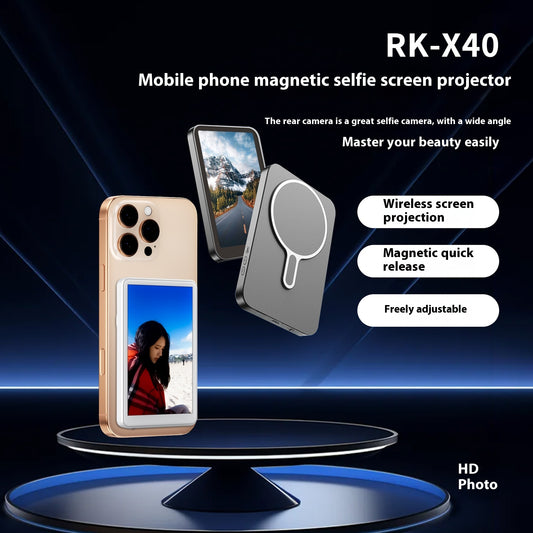 Magnetic Cell Phone Vlog Self Timer Monitor Screen Using Rear Camera Monitor