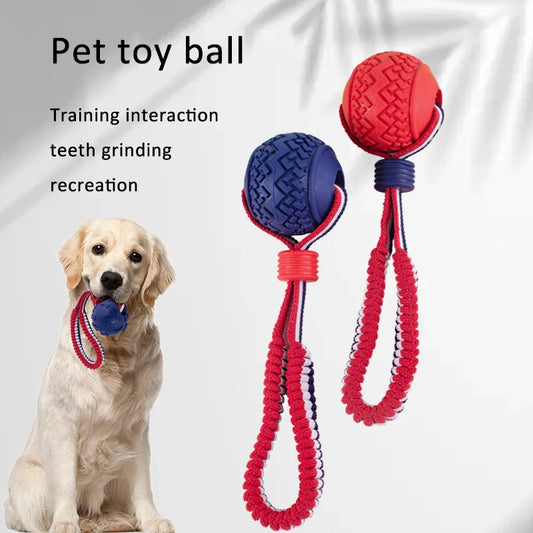 Dog Chew Ball with Rope - Raifaonline