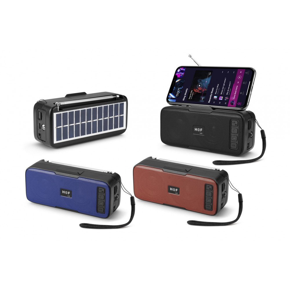 Portable Bluetooth Speaker with Solar Charging and Outdoor Light - Raifaonline