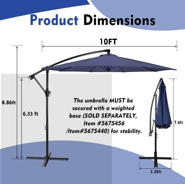 10 Ft. Steel Cantilever Offset Outdoor - Raifaonline