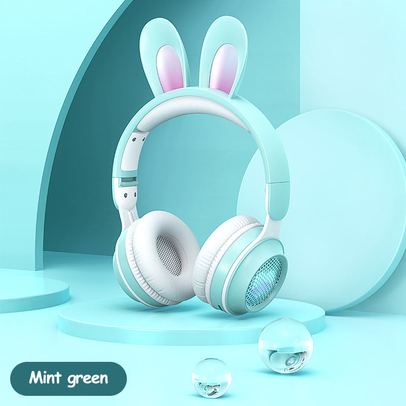 Rabbit Ear  Wireless Luminous Extendable Wheat Headphones - Raifaonline