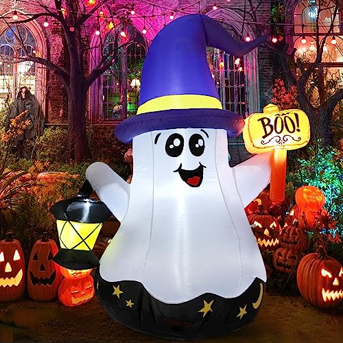 GOOSH 5FT Halloween Inflatable Wizard Ghost
