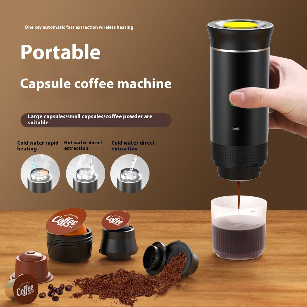 Portable Coffee Machine – 3-in-1 Espresso Maker with Grinder - Raifaonline