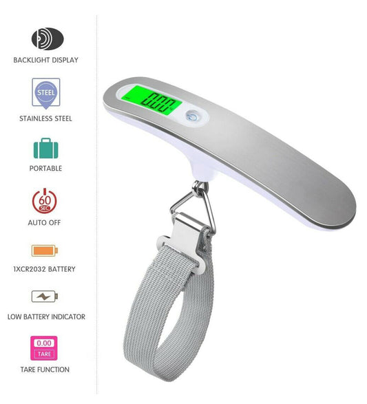 Portable LCD Digital Luggage Scale with Belt for Travel - Raifaonline