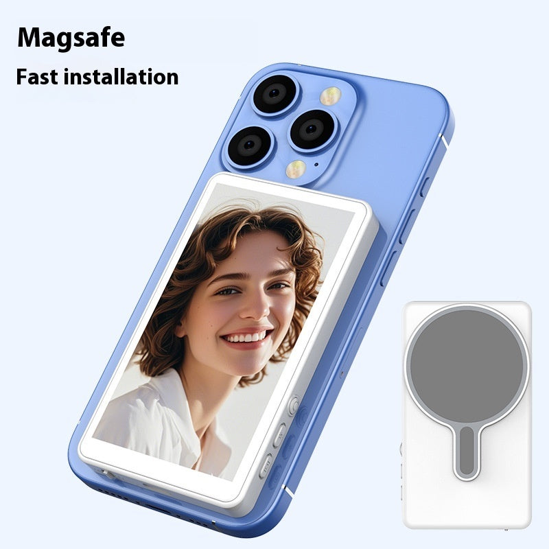 Magnetic Cell Phone Vlog Self Timer Monitor Screen Using Rear Camera Monitor
