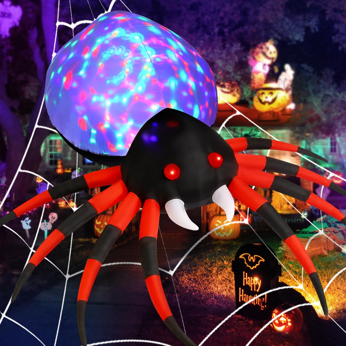 GOOSH 8FT Halloween Inflatable Spider