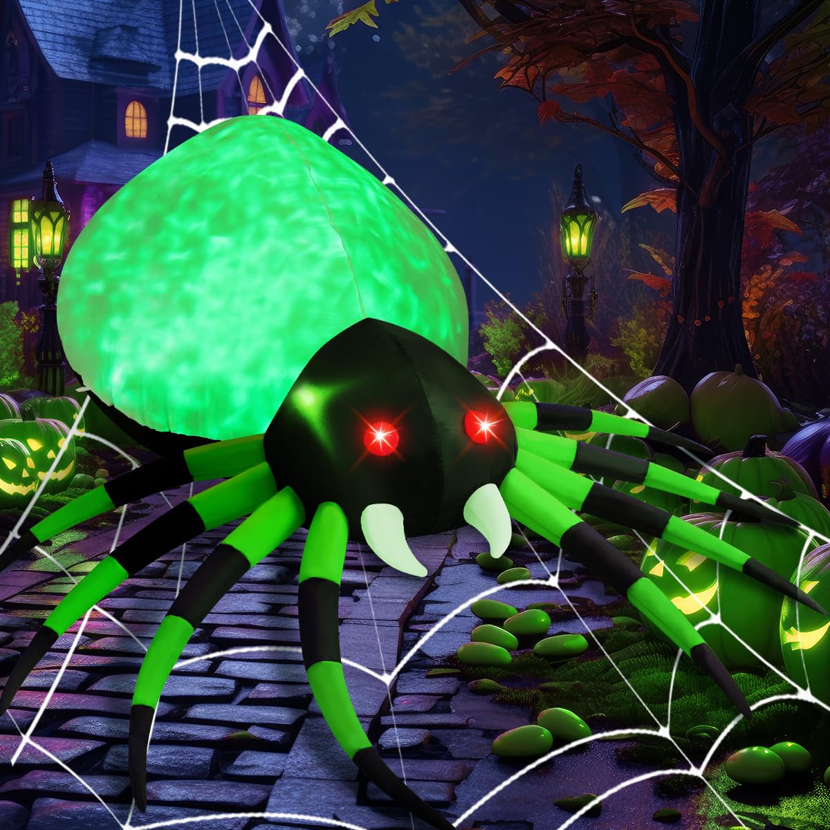 GOOSH 8FT Halloween Inflatable Spider