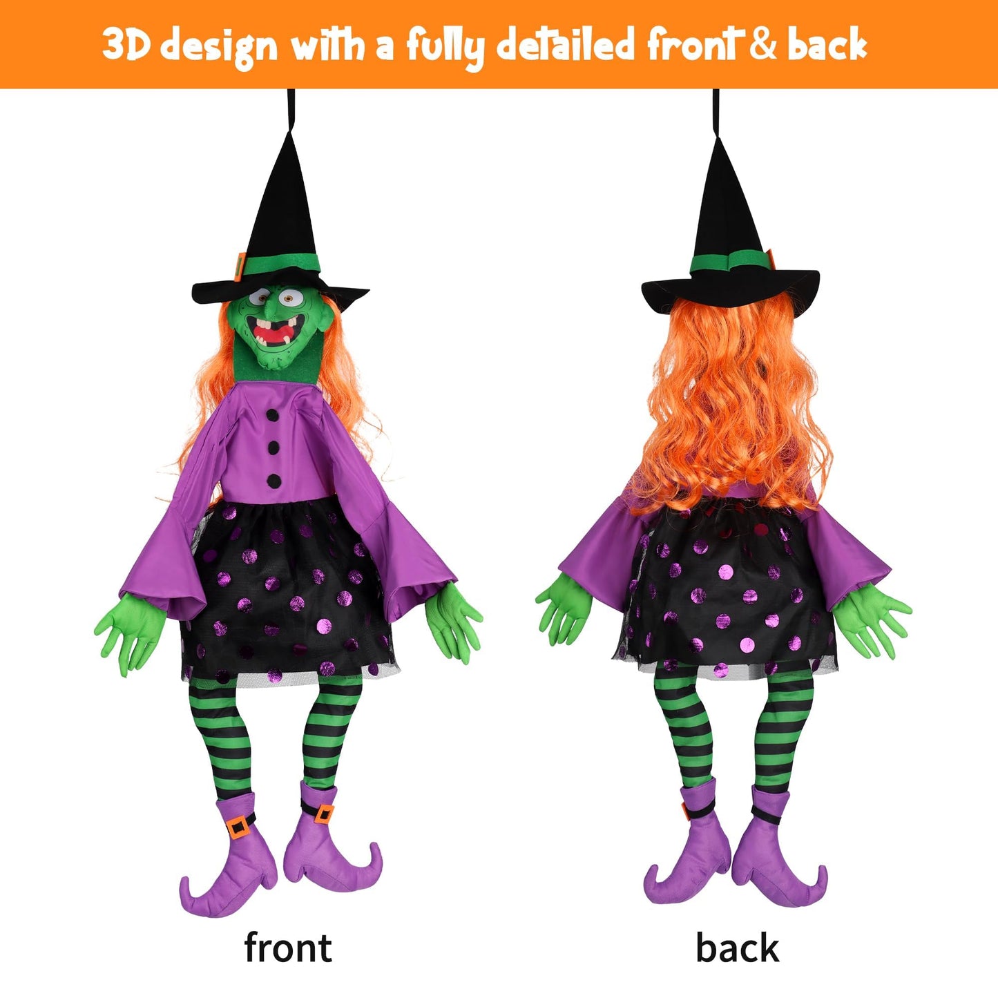 POPGIFTU 64" Crashing Witch into Tree