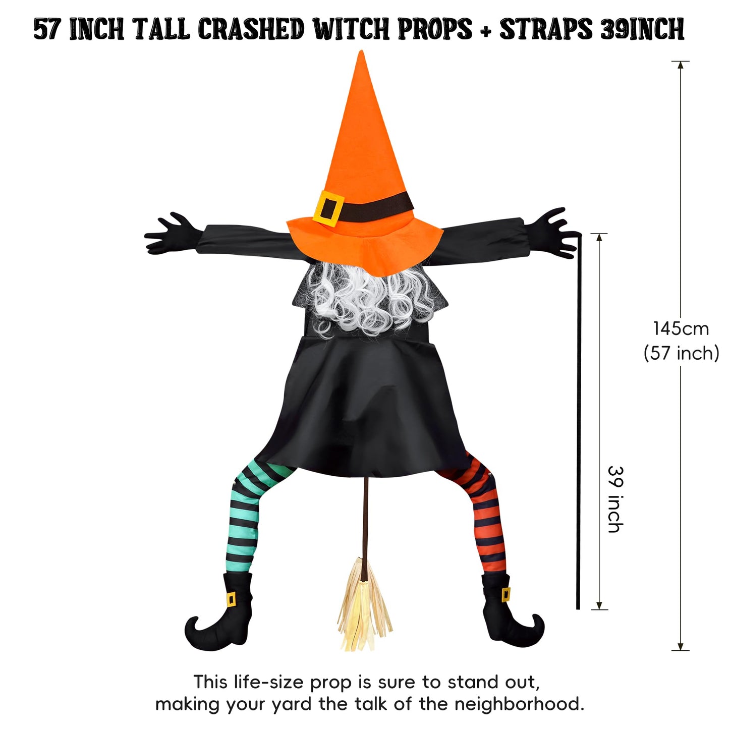 POPGIFTU 64" Crashing Witch into Tree