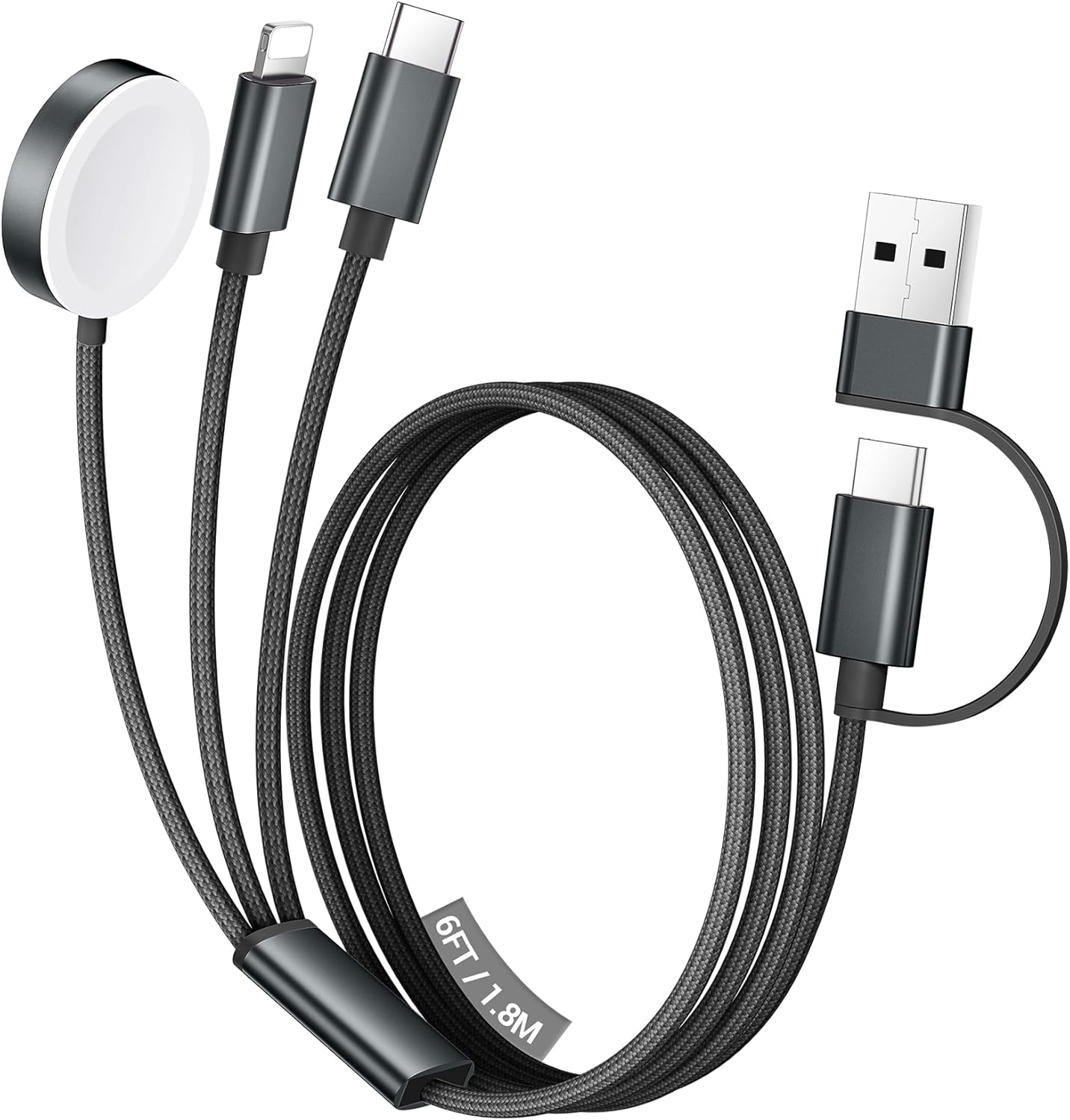 Temdan for Travel Essentials,3 in 2 USB C Cable for Apple Watch Charger