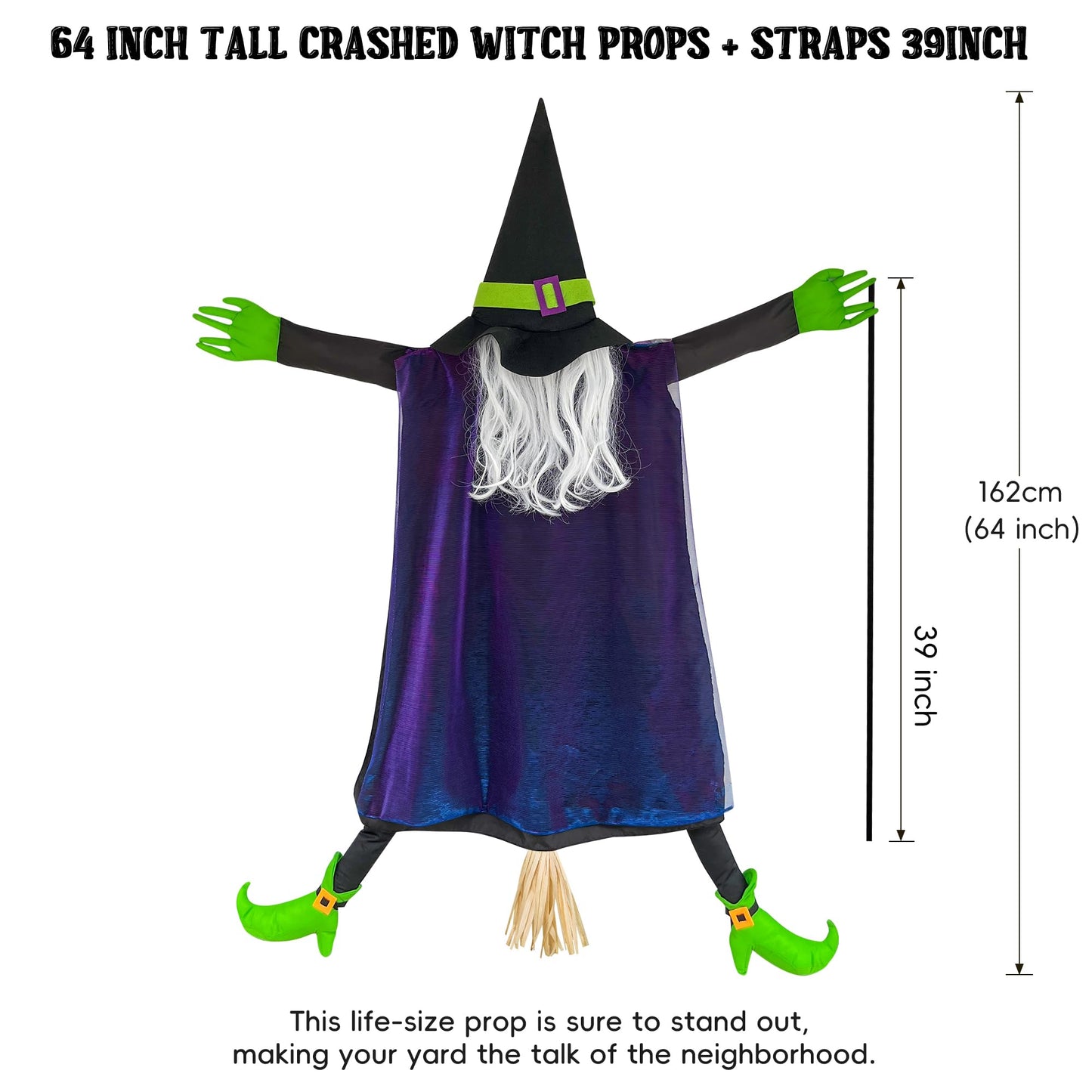 POPGIFTU 64" Crashing Witch into Tree