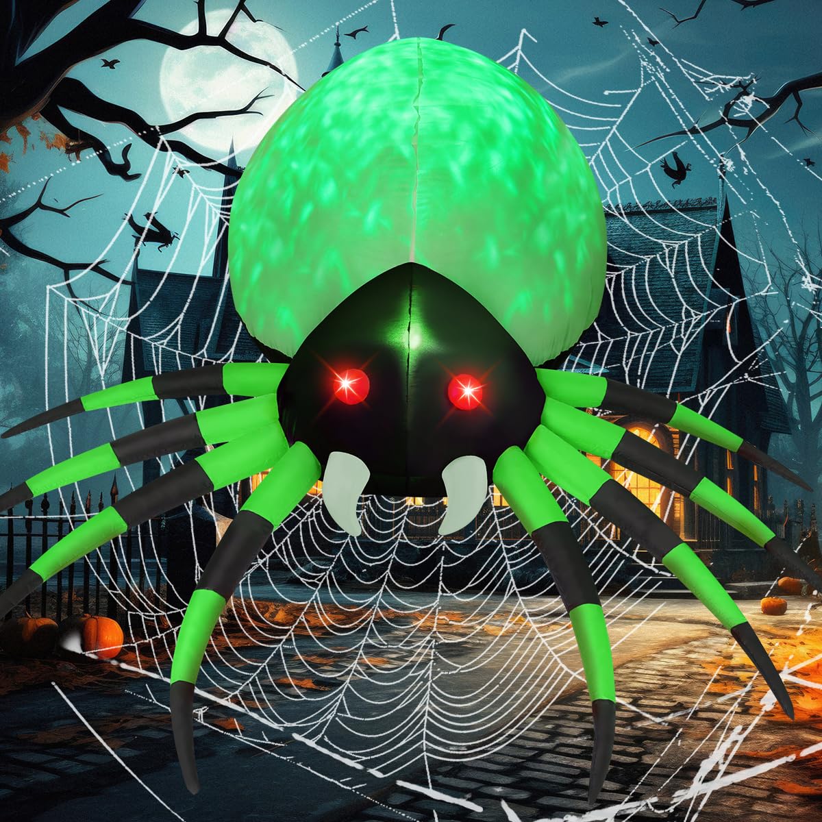 GOOSH 8FT Halloween Inflatable Spider