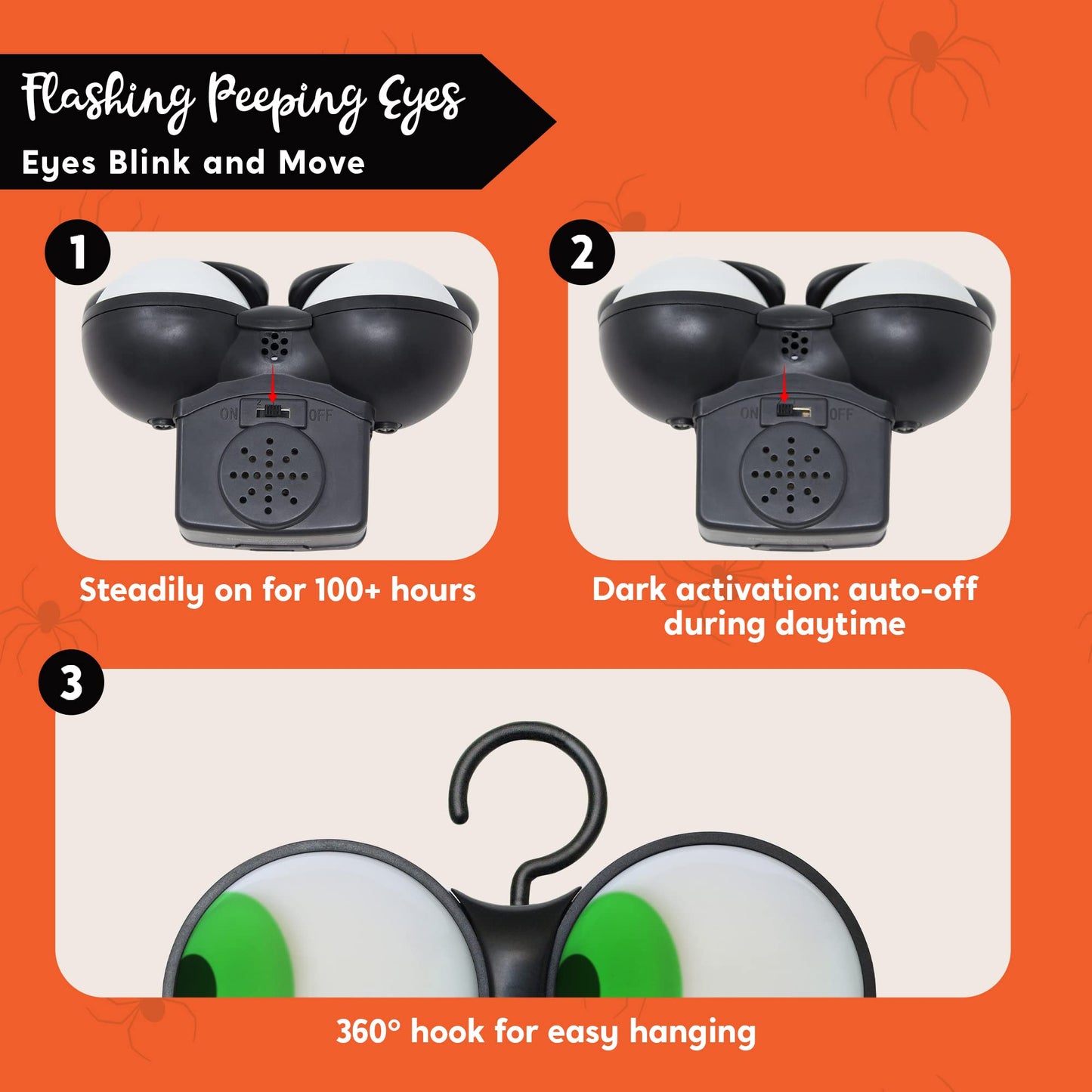 Joiedomi 3-Pack Flashing Peeping Eyes Lights