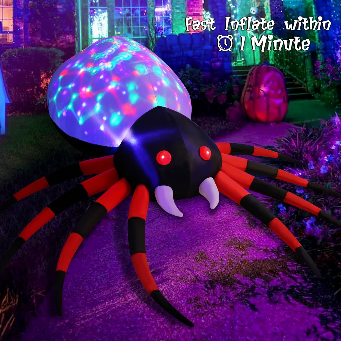 GOOSH 8FT Halloween Inflatable Spider