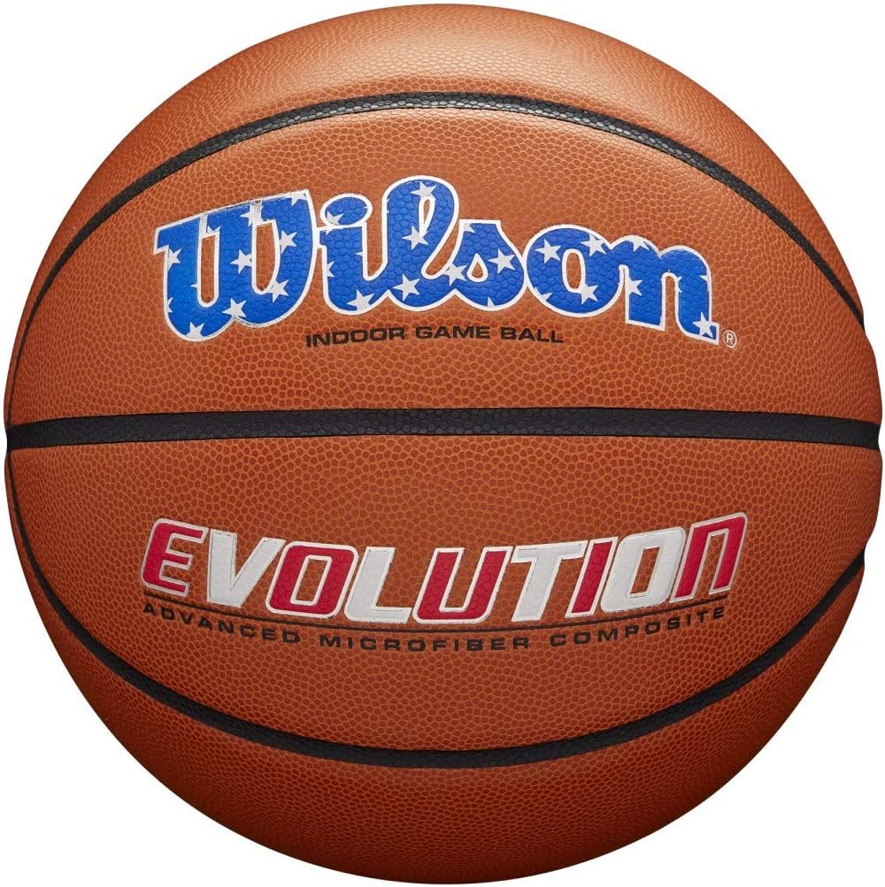 WILSON Evolution Indoor Game Basketballs - Size 5, Size 6 and Size 7