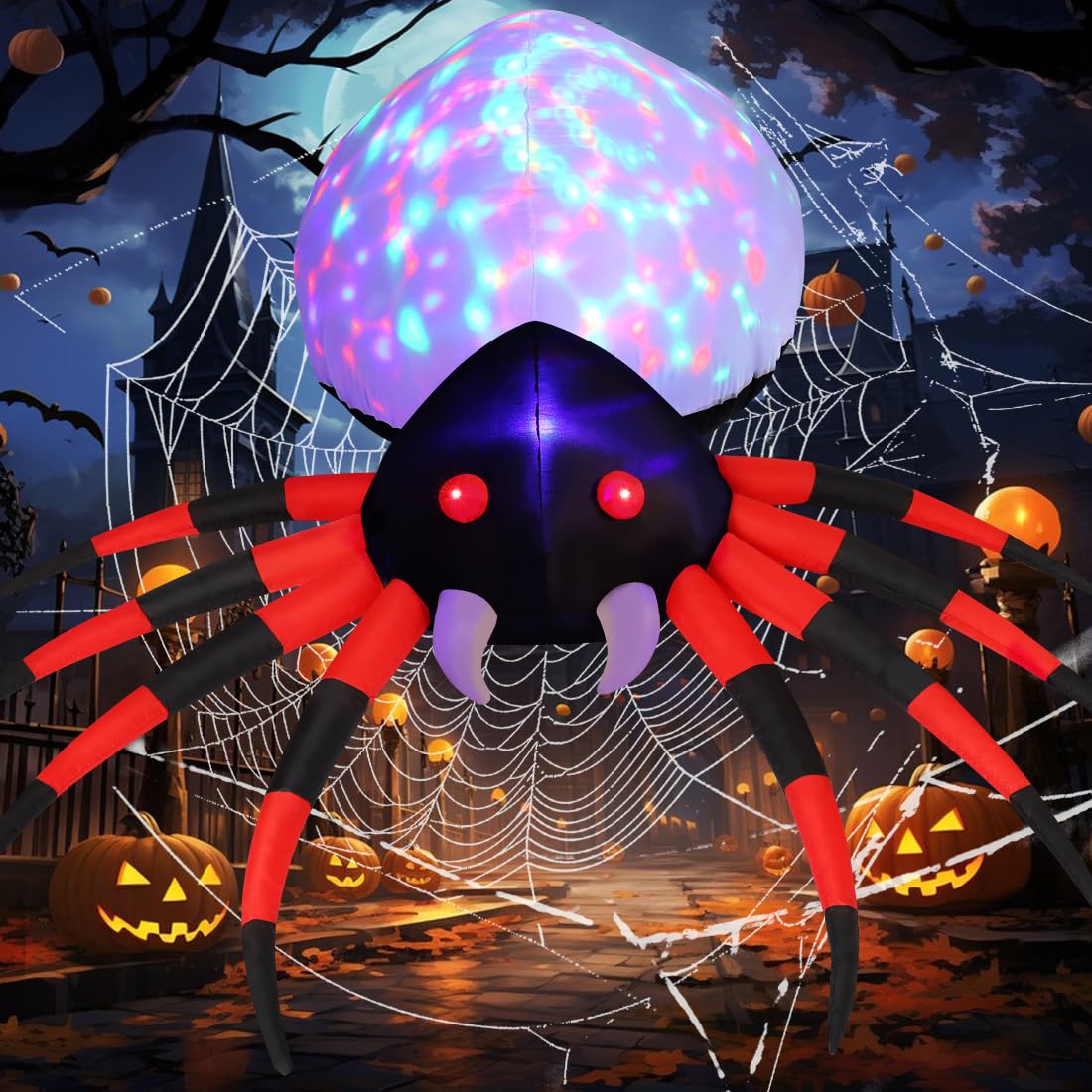 GOOSH 8FT Halloween Inflatable Spider