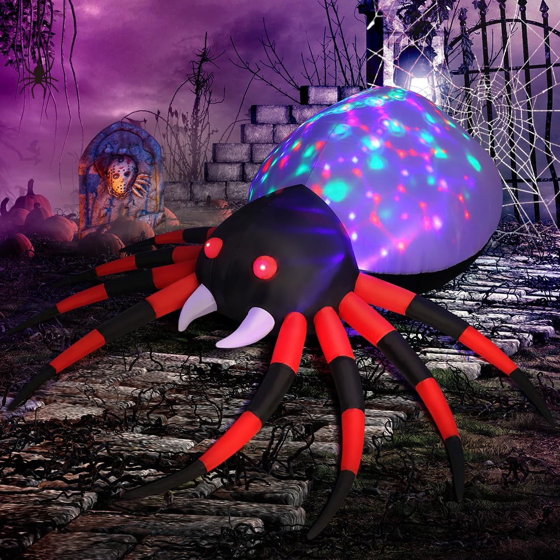 GOOSH 8FT Halloween Inflatable Spider