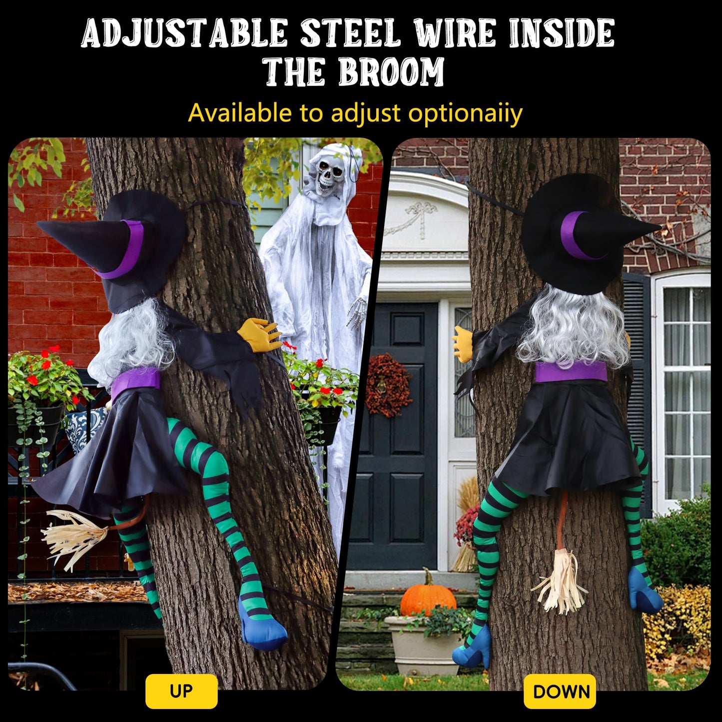 POPGIFTU 64" Crashing Witch into Tree