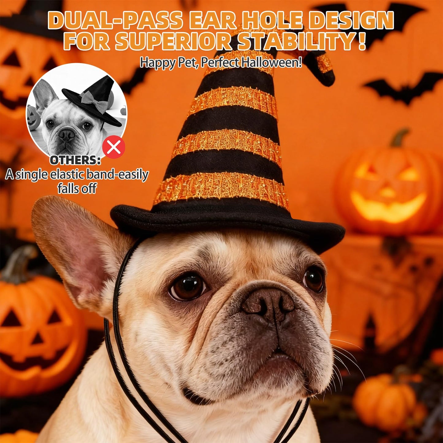 Pumpkin Cape & Hat Set for Small to Large Pets, Funny Holiday
