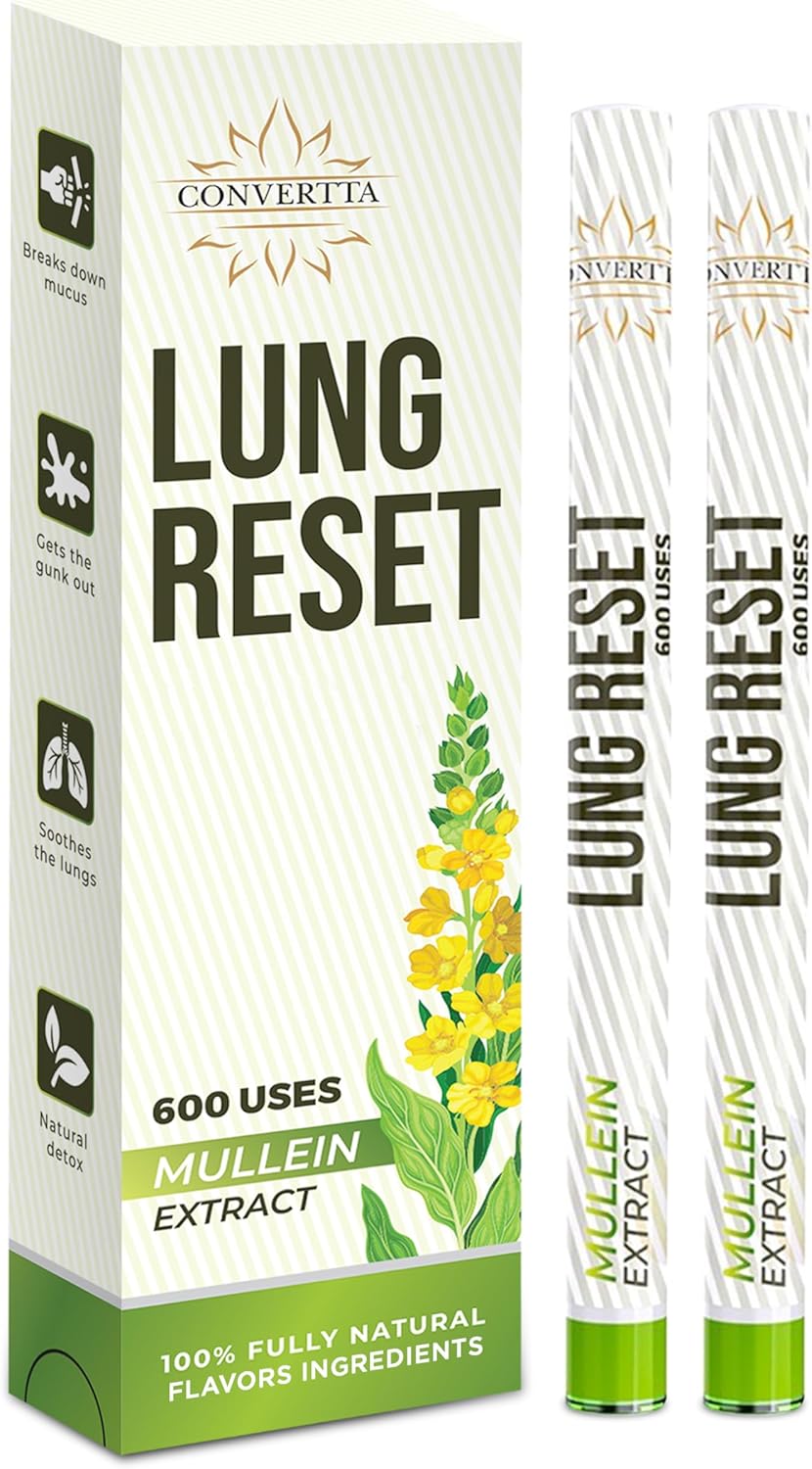 Lung Detox Mullein Diffuser Pen | Natural Mullein Leaf | Lung Health & Detox | Herbal Mullein Diffuser Pen 600 Uses