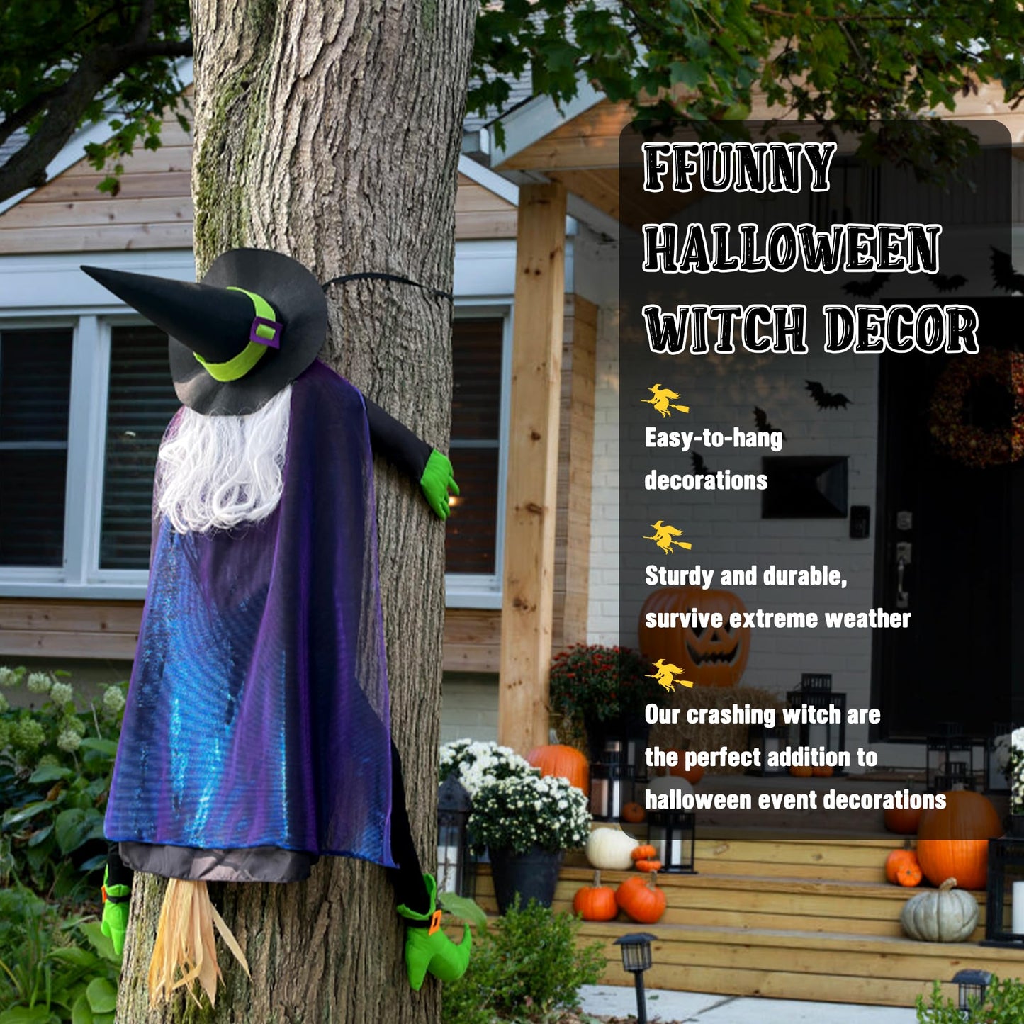 POPGIFTU 64" Crashing Witch into Tree