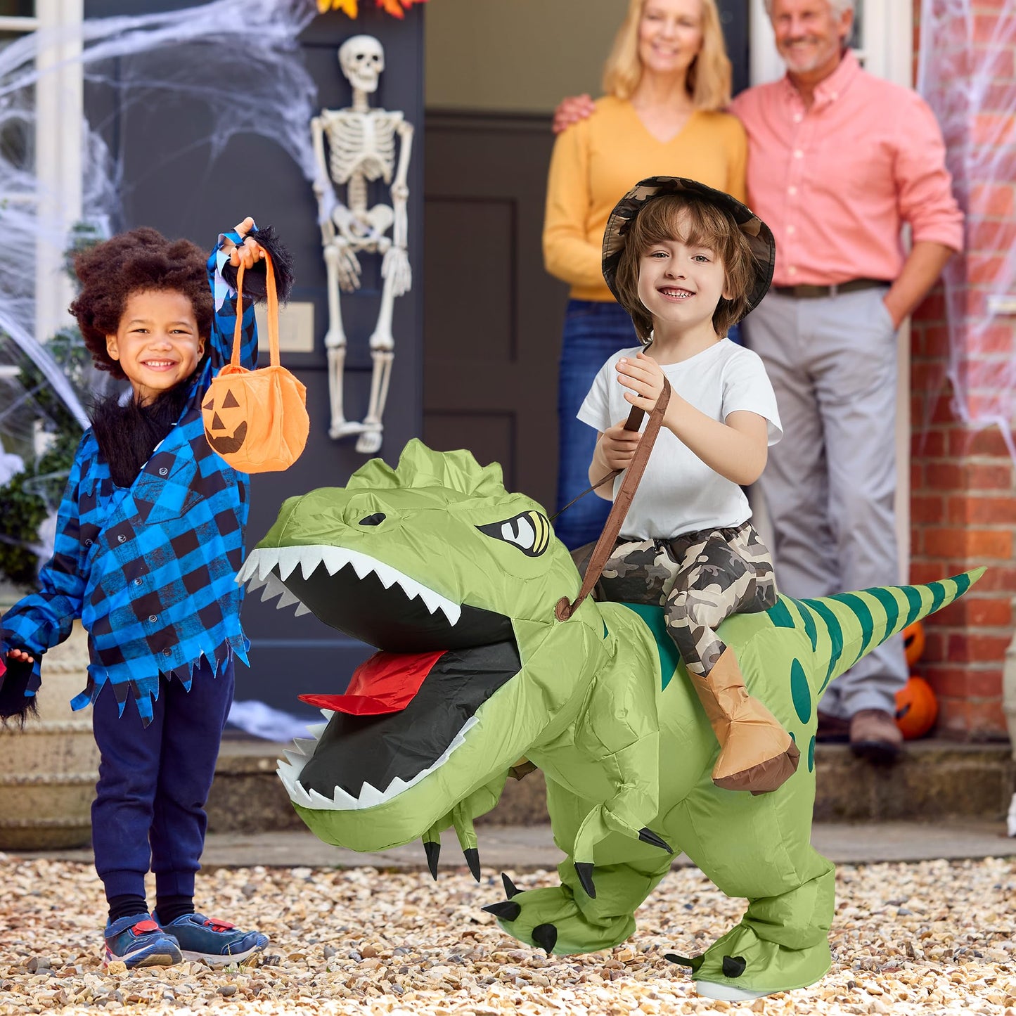 One Casa Inflatable T-Rex Riding Costume