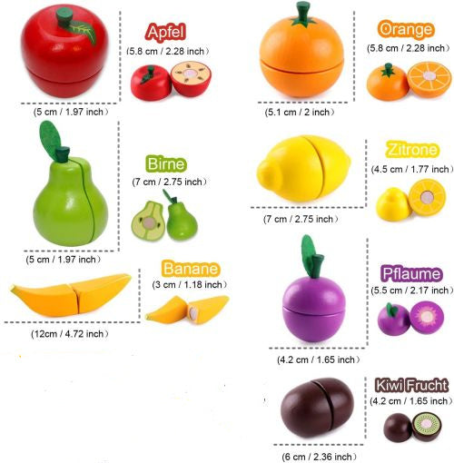 Wooden Vegetable Magnetic Children's Play House Cut Fruit Toys - Raifaonline