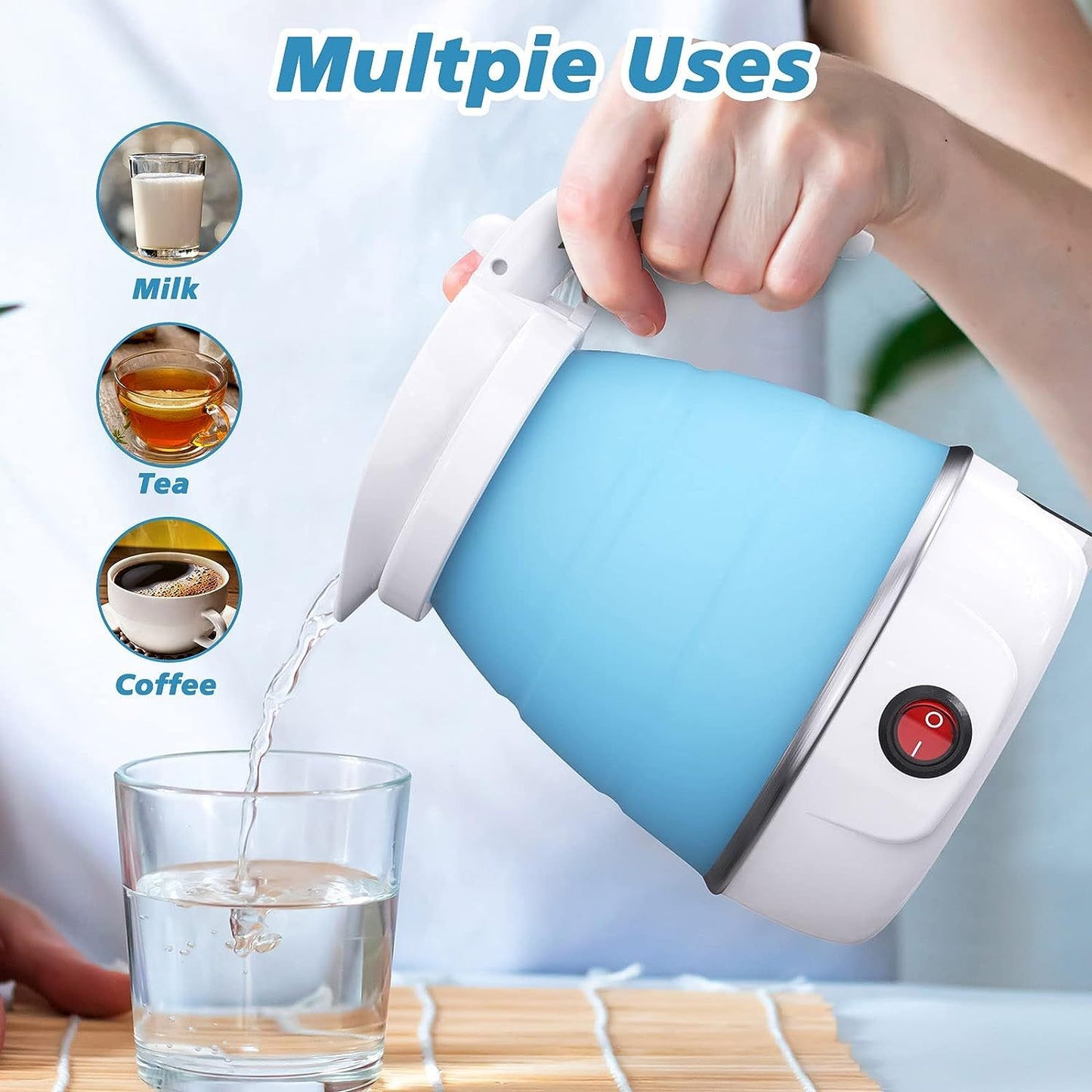 Compact Electric Kettle for Tea and Coffee, Perfect for Camping - Raifaonline