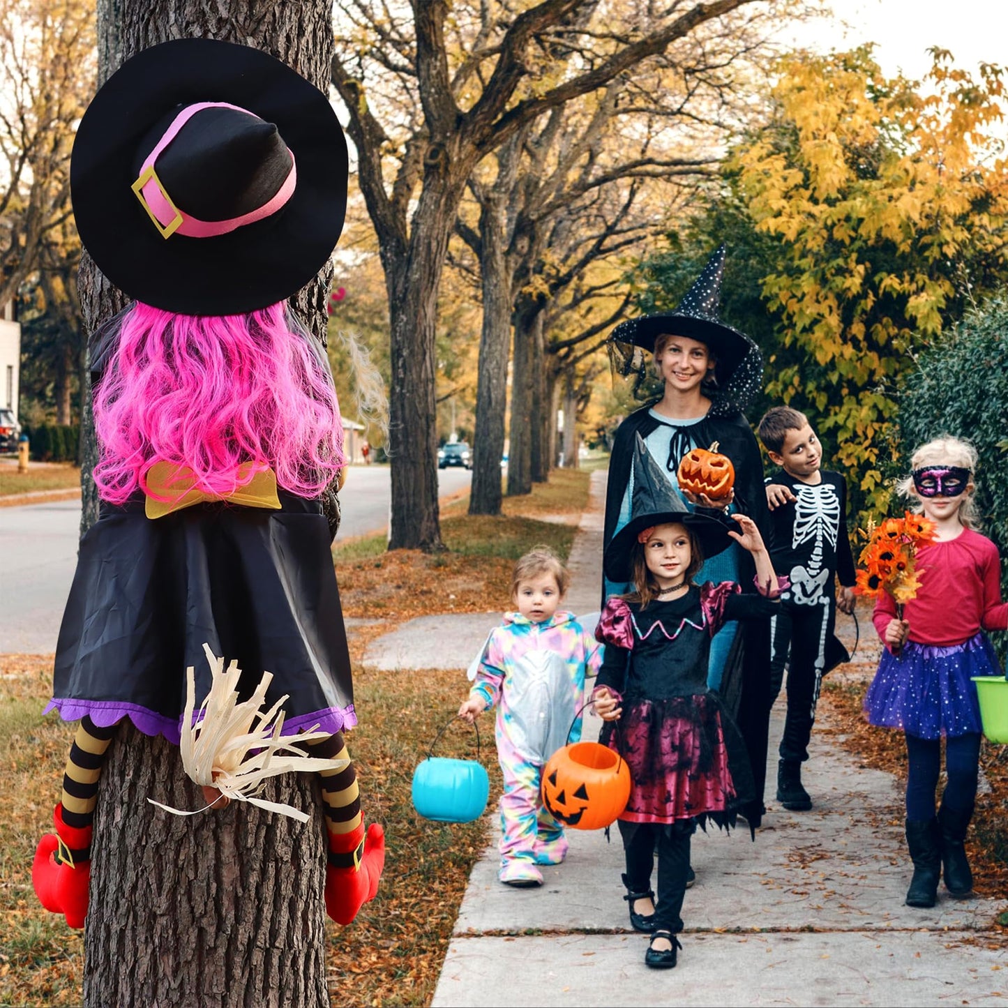 POPGIFTU 64" Crashing Witch into Tree