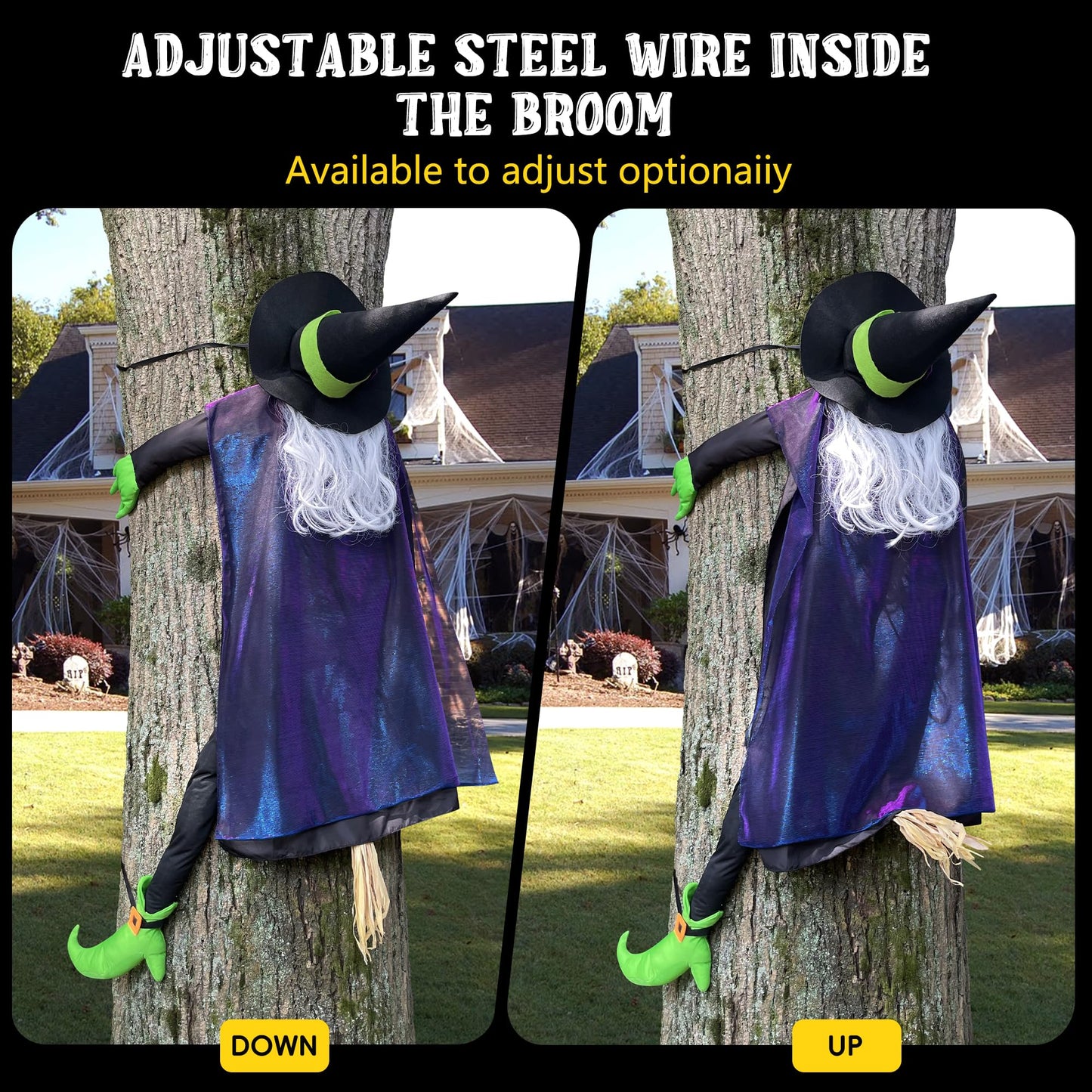 POPGIFTU 64" Crashing Witch into Tree