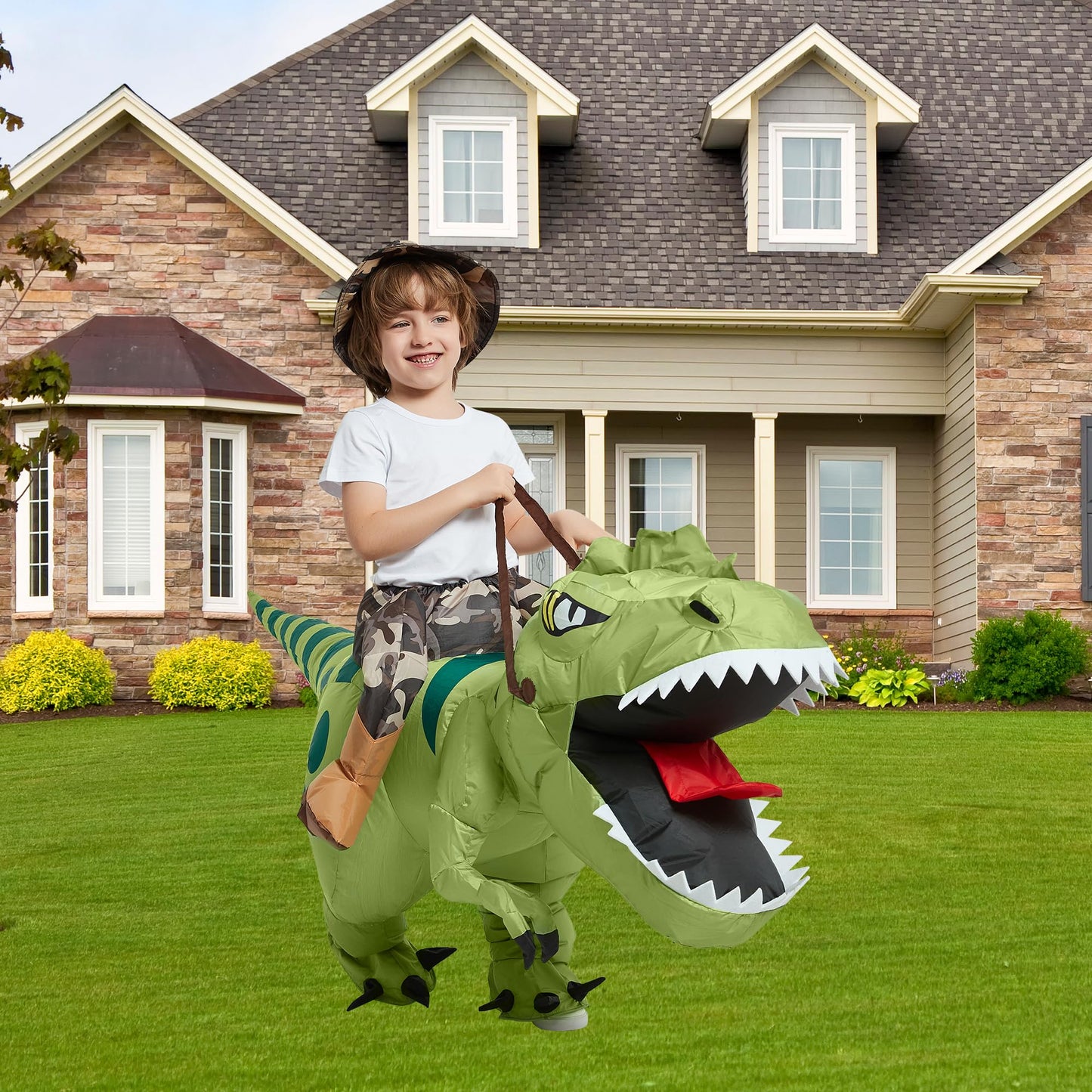One Casa Inflatable T-Rex Riding Costume