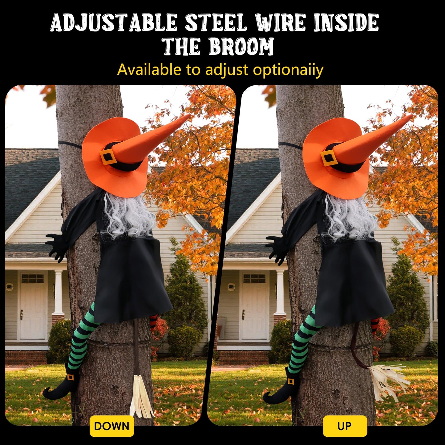 POPGIFTU 64" Crashing Witch into Tree