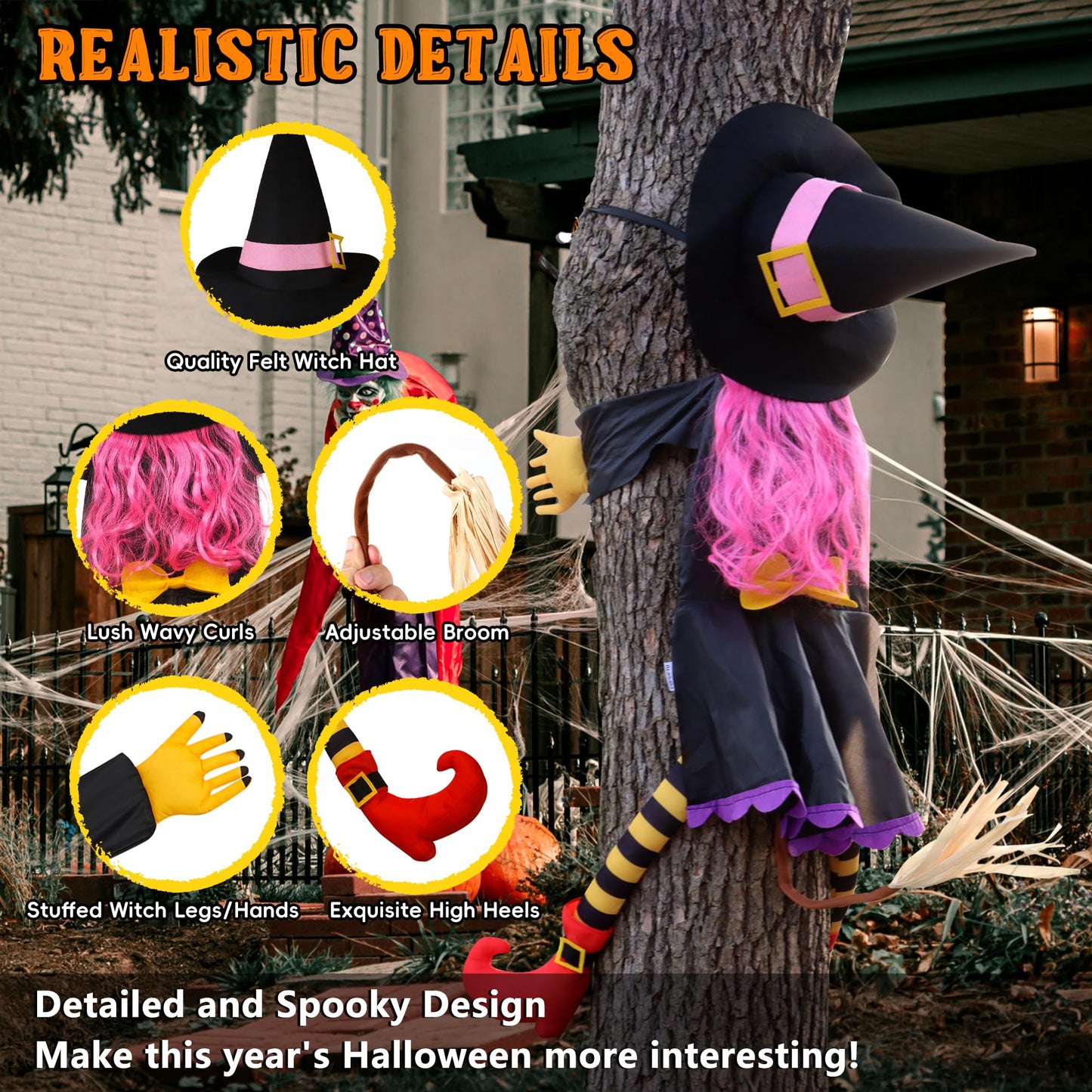 POPGIFTU 64" Crashing Witch into Tree