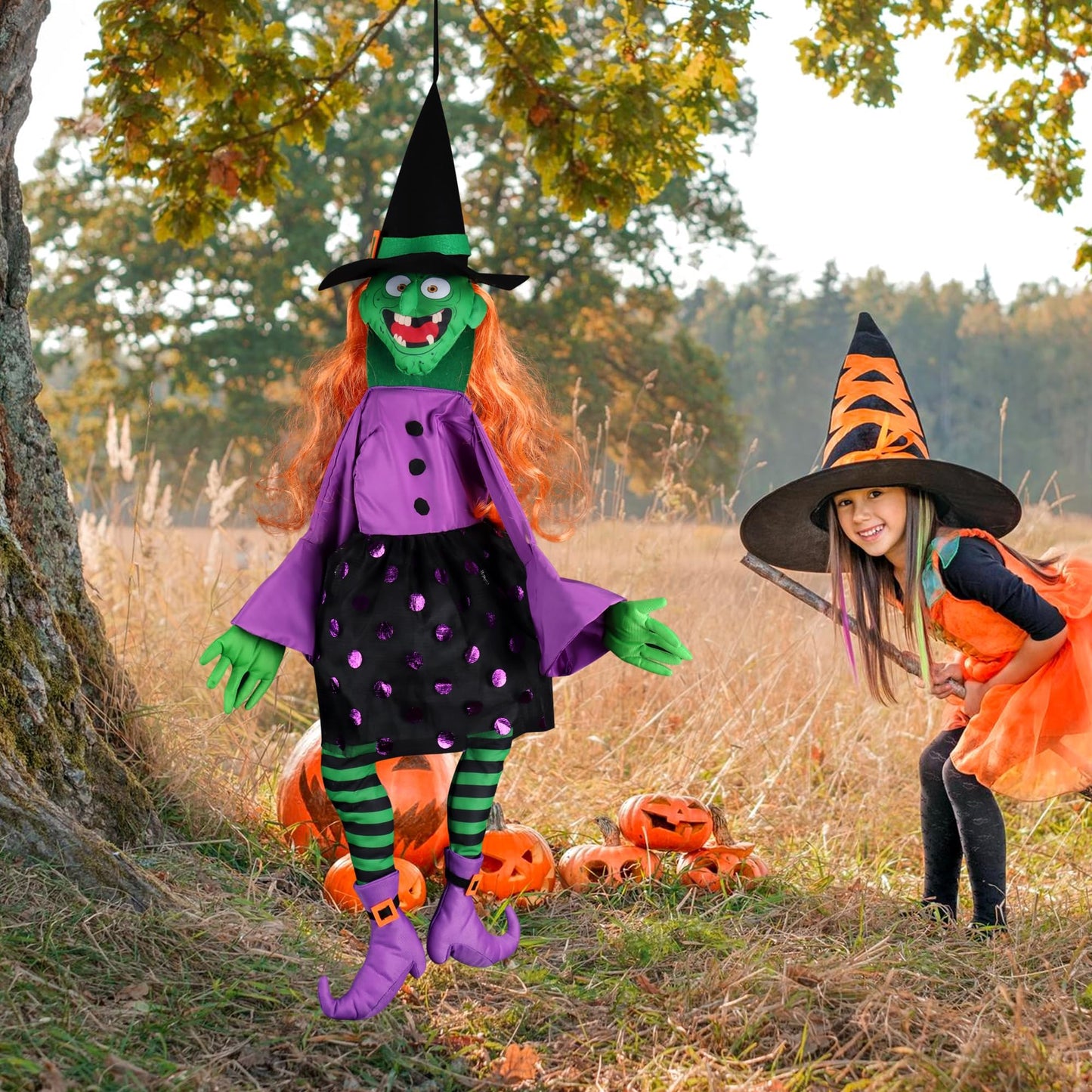 POPGIFTU 64" Crashing Witch into Tree