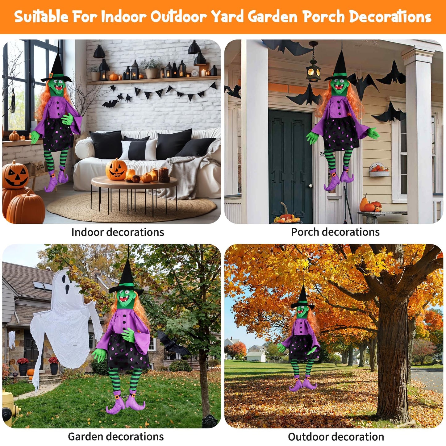 POPGIFTU 64" Crashing Witch into Tree
