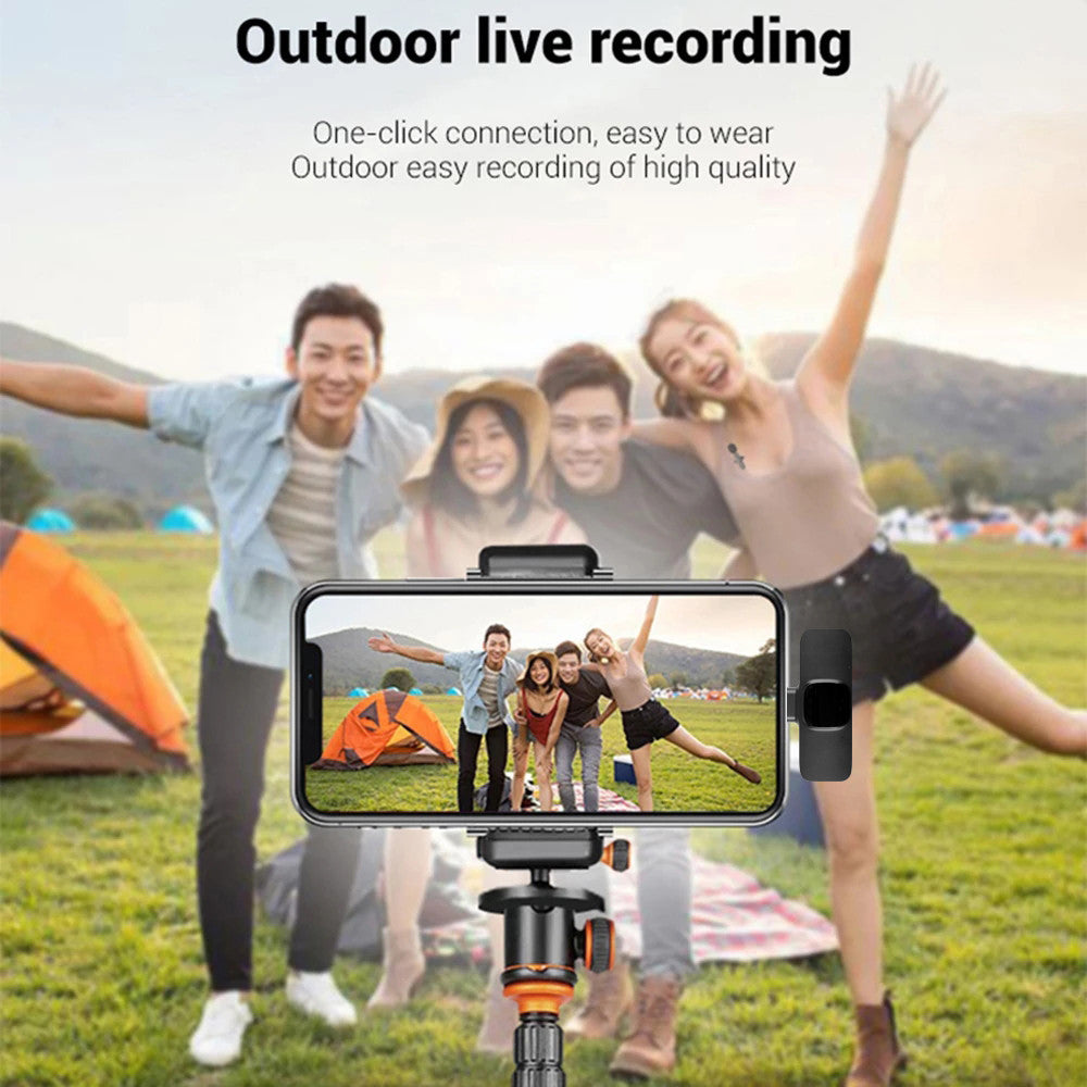 Wireless Lavalier Microphone Portable Audio Video Recording Mini Mic - Raifaonline