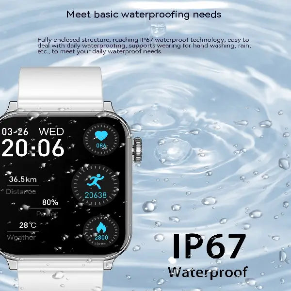 Smart Watch with Sleep Blood Pressure and Oxygen Monitoring