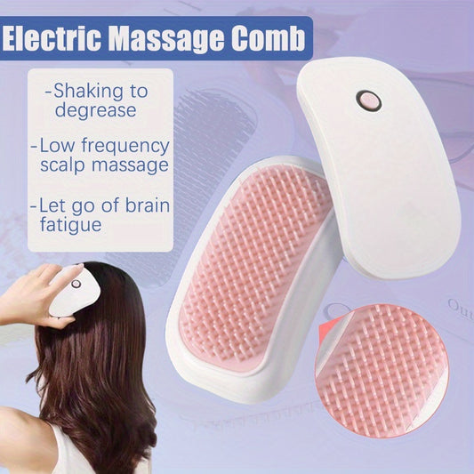 Electric Massage Comb, Body Relaxing High-Frequency Vibration Head Massager - Raifaonline