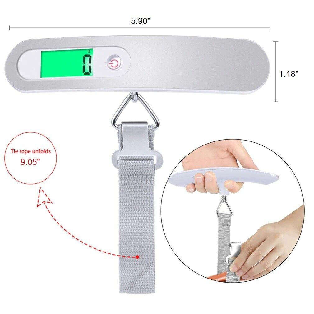 Portable LCD Digital Luggage Scale with Belt for Travel - Raifaonline