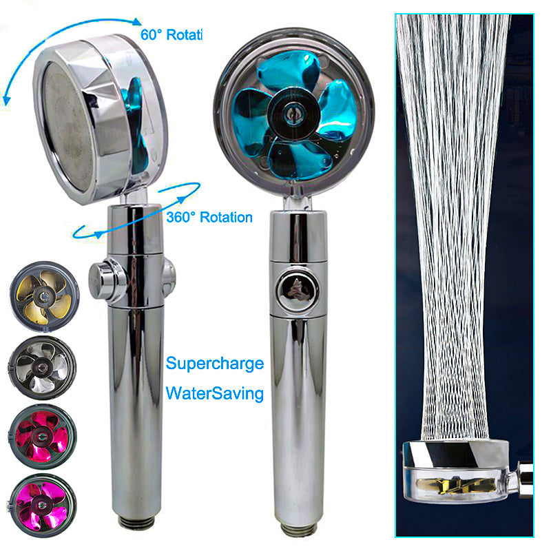 Shower Head Water Saving Flow 360 Degrees Rotating - Raifaonline
